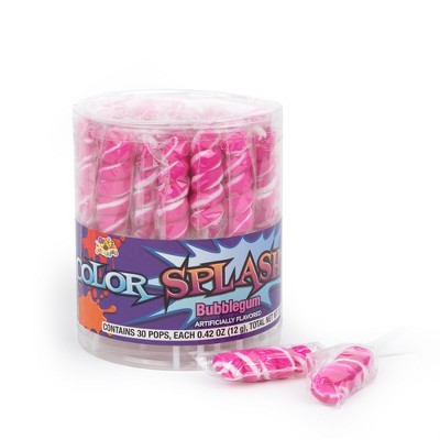 Light Pink Twisty Pop Lollipops Bubblegum Candy