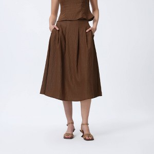 Women's Relaxed Midi A-Line Skirt - A New Day™ Brown M : Target
