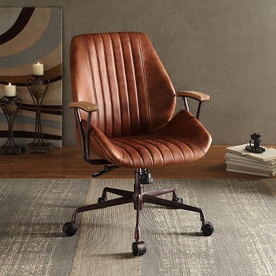 Vynxaria Cocoa Swivel Office Chair