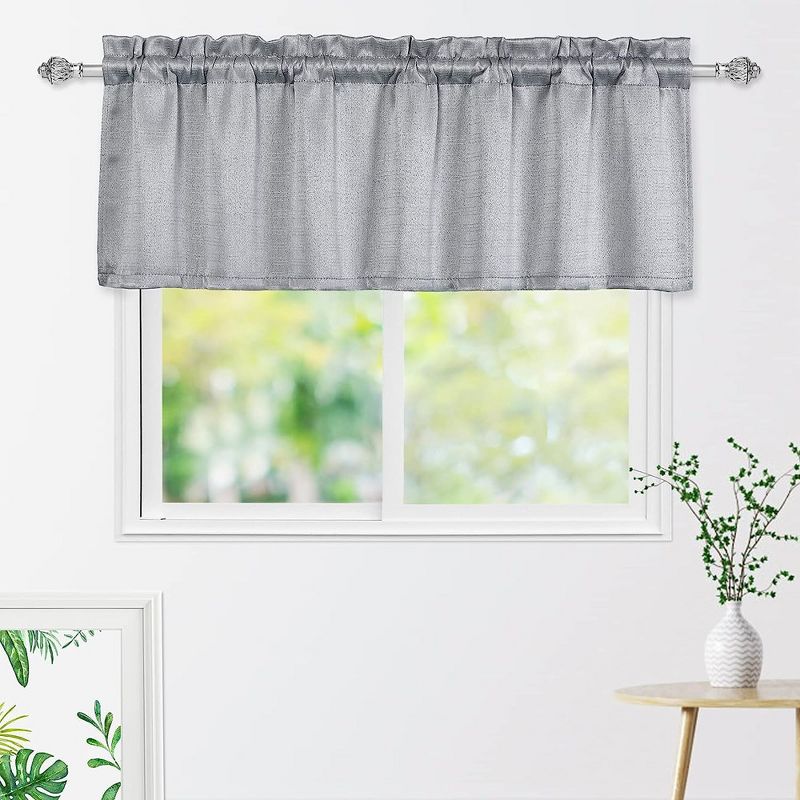 Room Darkening Thermal Insulated Linen Textured Curtains for Kitchen Cafe, 1 of 6