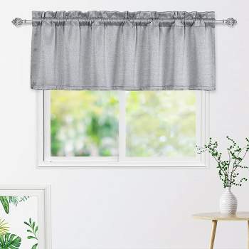 Room Darkening Thermal Insulated Linen Textured Curtains for Kitchen Cafe