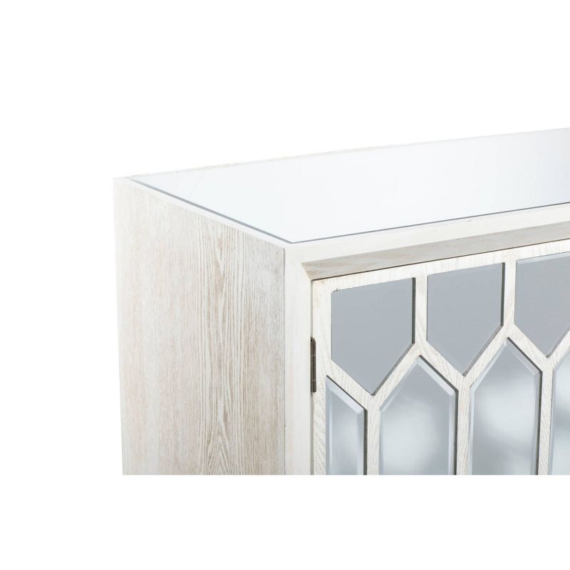 Modern Wood and Mirror Rectangular Cabinet White - Olivia &#38; May, 4 of 11