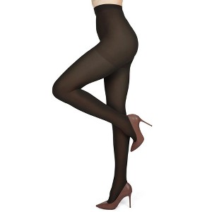 Memoi Women's Microfiber Opaque Control Top Tights - 1 of 3