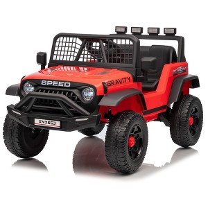 Jojoka 12V Kids Electric Ride On Truck with Remote Control Ride On Toy for Toddler Boys & Girls - 1 of 4