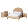 bali & pari Lanica Japandi Sun-Bleached Braided Rattan Queen Size 4-Piece Bedroom Set - 2 of 4