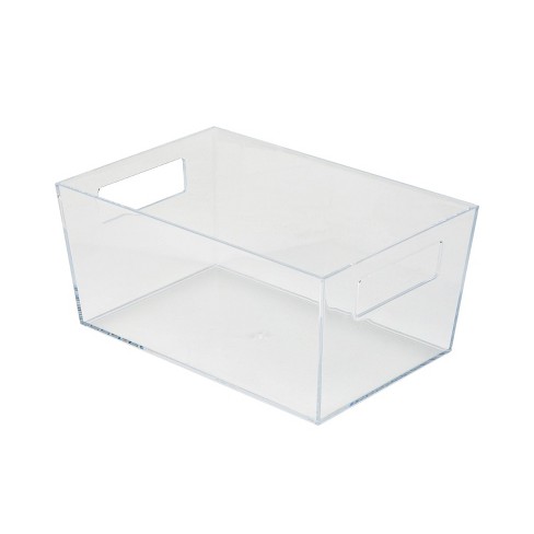 Clear Acrylic Large Storage Bin with Lid and Scoop