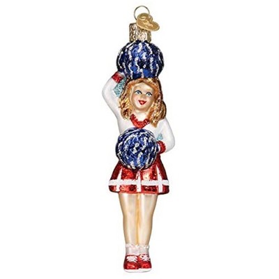 Old World Christmas Glass Blown Christmas Ornament, Cheerleader