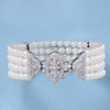 Ross-Simons 4.5-5mm Cultured Pearl and .15 ct. t.w. Diamond Multi-Strand Bracelet in Sterling Silver - 4 of 4
