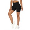 Coolmee Women's Biker Shorts Workout Gym Shorts High Waist Tummy Control Hidden Scrunch Running Yoga - 2 of 4