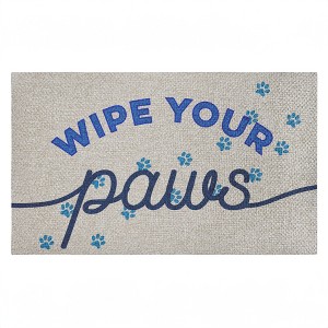 Stupell Industries Wipe Your Paws Greeting Printed Outdoor Imitation Sisal Door Mat, design by Lil' Rue - 1 of 4