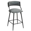 26" Counter Height Bar Stools Set of 2 with PU Seat, High-Density Foam Cushion and Footrest, Modern Swivel Kitchen Island Bar Chairs - 3 of 4