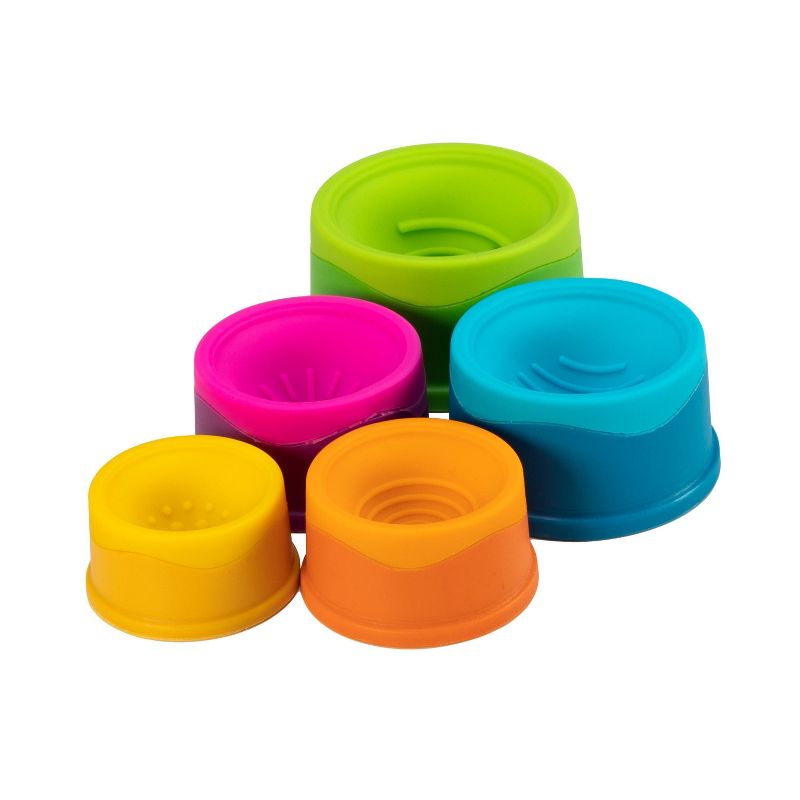 Fat Brain Toys Dimpl Stack Toy - 5 Stacking Cups, 3 of 7