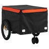 VidaXL Bike Trailer Black and Orange 99.2 lb Iron - 4 of 4