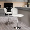GlasFlength Counter and Bar Stools Swivel Counter Height Barstools Set of 2 Adjustable Modern Bar Chairs for Room, White, 16.9"*19.6"*44" - 2 of 4