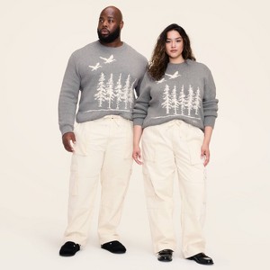 Adult Mid-Rise Straight Leg Slouchy Cargo Pants - Woolrich x Target Cream - 1 of 4