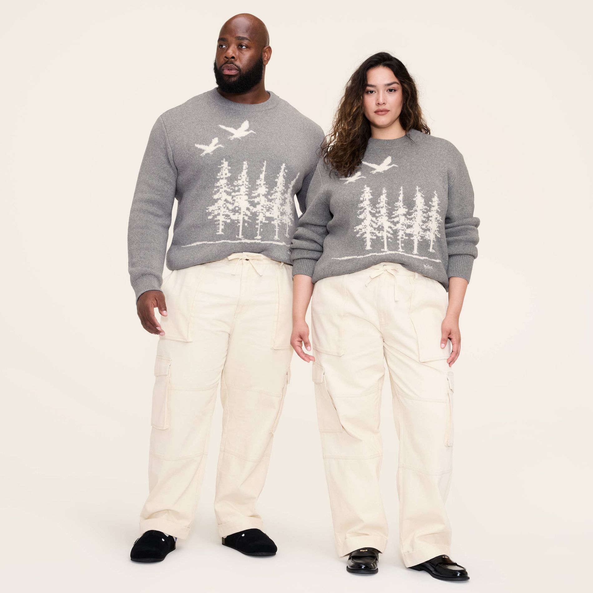 Adult Big Mid-Rise Straight Leg Slouchy Cargo Pants - Woolrich x Target Cream 4XL