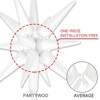 PartyWoo Balloons White Foil Starburst Spike 22 Inch 18 12 10 5 Inch 110 pcs - 4 of 4