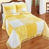 Collections Etc Yellow Patch Chenille Bedspread - 2 of 3