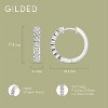 Gilded 1/10 Carat Total Weight Lab-Grown Diamond Hoop Earrings for Women in 925 Sterling Silver | Fashion Earrings Set | Hypoallergenic Fine Jewelry - 4 of 4