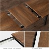 5-Piece Extendable Dining Table Set for 4-8 People, 63 Inch Kitchen Table with 2 Benches & 2 Stools, Space Saving Modern Dining Room Furniture - 3 of 4