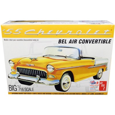 Skill 3 Model Kit 1955 Chevrolet Bel Air Convertible 2 in 1 Kit 1/16 Scale Model by AMT