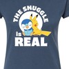 Women's - Pokémon - The Snuggle Is Real Pikachu And Piplup Fitted Graphic T-Shirt - 2 of 3