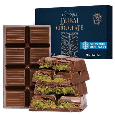 Eastanbul Premium Dubai Chocolate Bar Pistachio, Viral Candy, Knafeh, 7oz