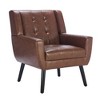 NicBex Modern Accent Chairs, Soft Leather Material Ergonomics Accent Chair Living Room Chair, with Black Legs for Indoor Home Bedroom - 4 of 4
