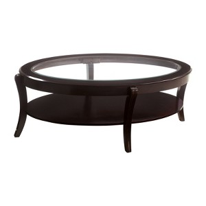 Jallenex Glass Insert Top Coffee Table - Burgundy - HOMES: Inside + Out - 1 of 3