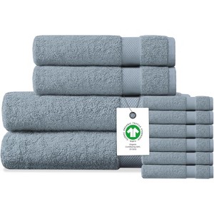 Delara Organic Cotton Luxuriously Plush Bath Towel Set, GOTS & Oeko-TEX Certified, Soft, Quick Dry & Ultra-Absorbent - 1 of 4