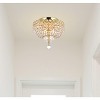 Elegant Lighting Century 4 light Chrome Flush Mount Clear Royal Cut Crystal - 2 of 4