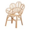 bali & pari Bianca Modern Bohemian Natural Brown Rattan Flower Chair - 2 of 4