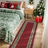 COZONY Bordered Plaid Christmas Rug, Washable Low Pile Non Slip Holiday Carpet for Living Room Bedroom Dining Room - 4 of 4