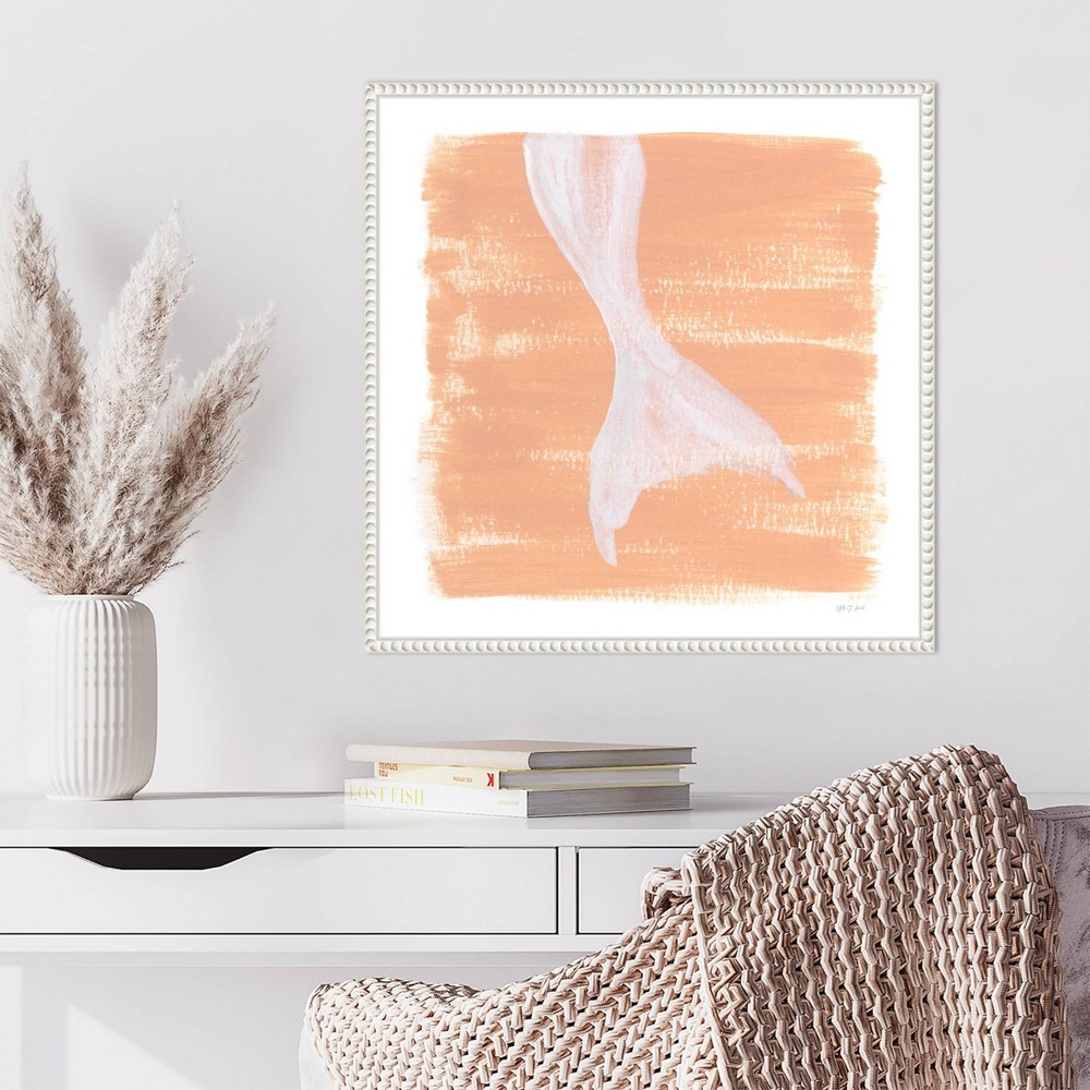 Photos - Other Decoration Amanti Art 22"x22" Soft Sea Mermaid Tail by Yvette St. Amant Framed Canvas Wall Art Print: Traditional Style, Polystyrene Fr
