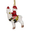 Design Toscano Santa's New Xmas Ride Llama Holiday Ornament: Set of Three - 3 of 4