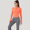 Anna-Kaci Active Women's Long Sleeve Zip Front Activewear Jacket with Streamlined Fit and Lightweight Performance Fabric - 3 of 4