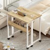 Coucheta Small Folding Desk, Rolling Computer Desk Foldable with Storage Bag and Shelf, 31.5" Portable Writing Table on Wheels for Small Spaces - 4 of 4