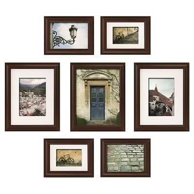 7pc Multi-Size Wall Frame Set Black - Gallery Perfect