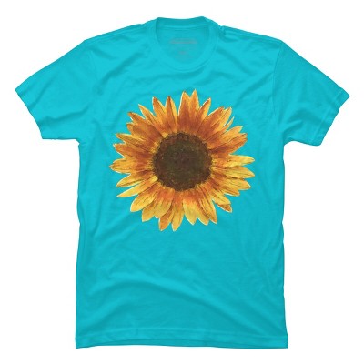 Men's Design By Humans Sunflower By Maryedenoa T-Shirt