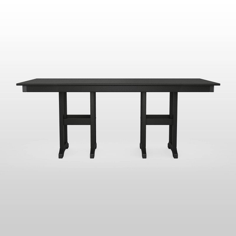 POLYWOOD 37" x 72" Rectangle Farmhouse Outdoor Dining Table, 3 of 5