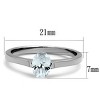 Slickblue Women's Polished Stainless Steel Solitaire Ring with 7.5mm Oval-Cut Clear CZ, Lightweight, size 5–10 - 2 of 4