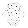 Hudson Baby Infant Girl Cotton Long-Sleeve Bodysuits, Girl Mommy Pink Navy 3-Pack - 4 of 4