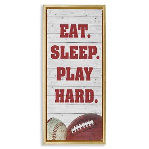 Stupell Industries Eat Sleep Play Hard Sports, 15" x 31" - 1 of 4