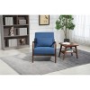 PAGED Accent Chair with Wood Frame, Mid Century Modern Living Room Chairs with Waist Cushion, Reading Armchair for Living Room - 4 of 4