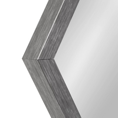 Laverty Hexagonal 30.5" Silver Framed Modern Wall Mirror