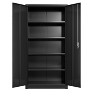 Vynxaria Black Tall Metal Storage Cabinet - Secure Utility Storage Cabinets with Adjustable Shelves - 4 of 4