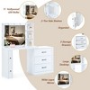 PAGED Makeup Vanity Desk with Lights Elegant Vanity Desk with Socket, Hairdryer Shelving, Mirror, Drawer for Bedroom, Powder Room - 4 of 4