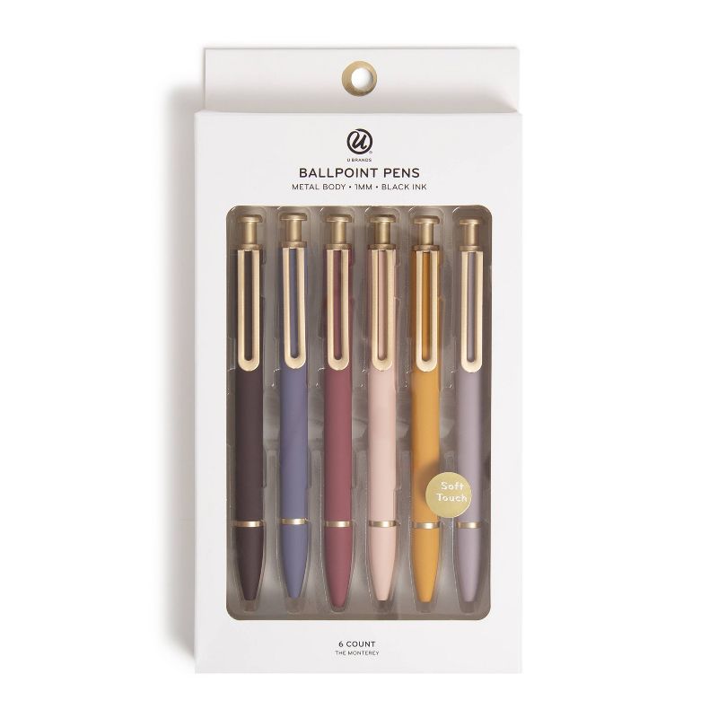U Brands 6ct Ballpoint Pens Soft Touch Monterey Cottage Core, 3 of 12