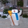 Gemmy Christmas Airblown Inflatable Frosty w/Broom WB, 3.5 ft Tall, Multicolored - 2 of 3