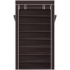 Coucheta 10-Tier Shoe Organizer - Extra Wide Non-Woven Storage Tower for 45 Pairs, Dark Brown - 4 of 4